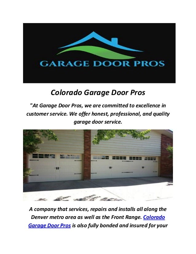 Colorado Garage Door Repair In Thornton