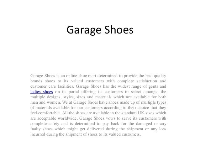 garage shoes online