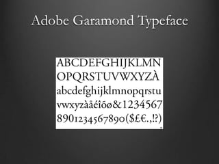 adobe garamond regular font