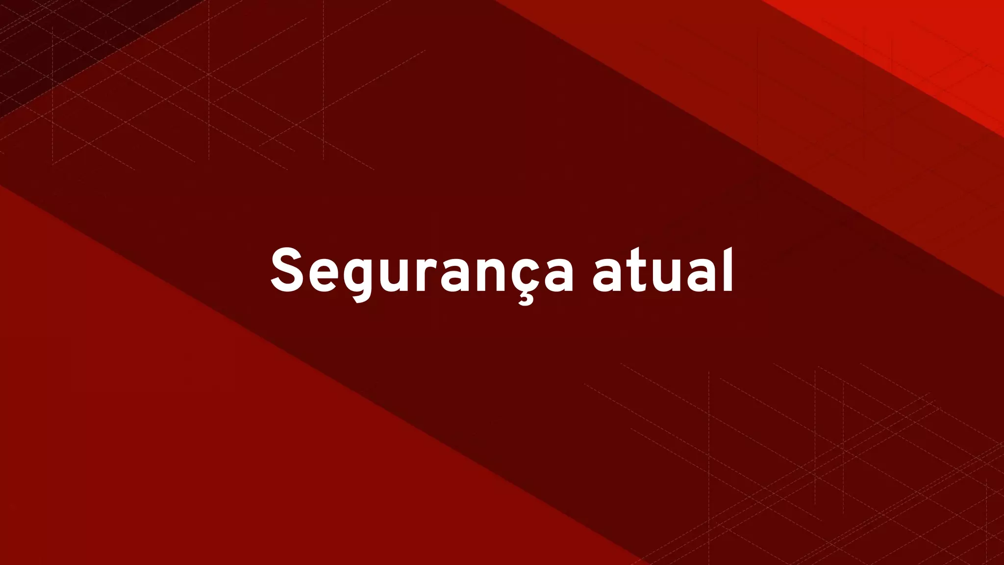 Segurança atual
 