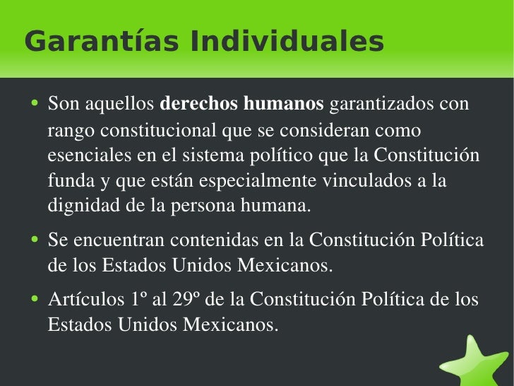 GarantíAs Individuales
