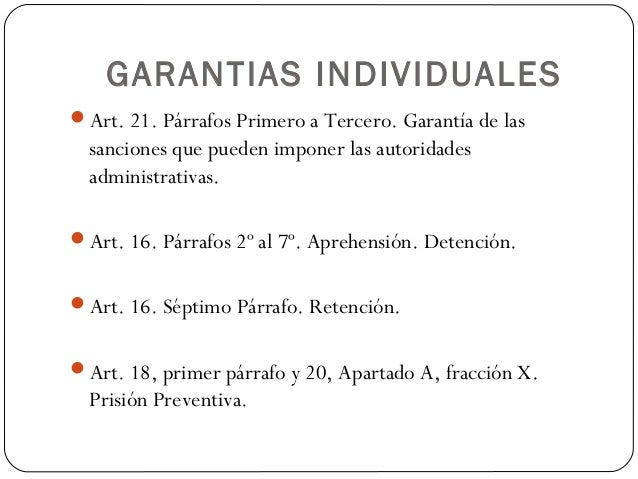 Garantias individuales