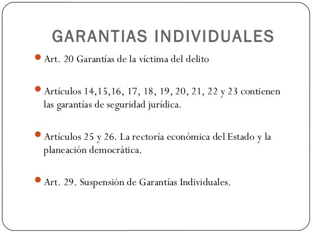 Garantias individuales