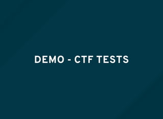 DEMO - CTF TESTS
 