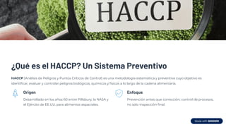 Garantizando la Inocuidad Alimentaria: Sistema HACCP y sus Principios ...