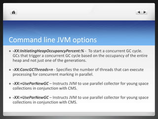 Memory Management in the Java Virtual Machine(Garbage collection) | PPTX