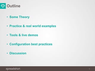 Outline
•  Some Theory
•  Practice & real world examples
•  Tools & live demos
•  Configuration best practices
•  Discussion
5
 