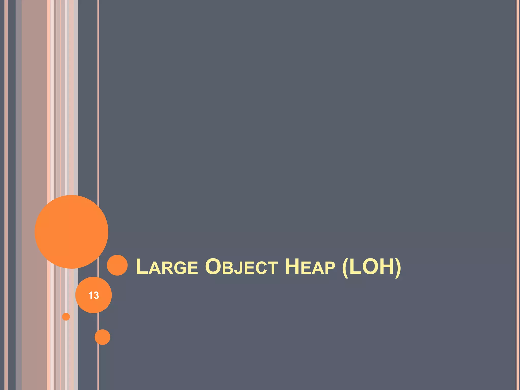 LARGE OBJECT HEAP (LOH)
13
 