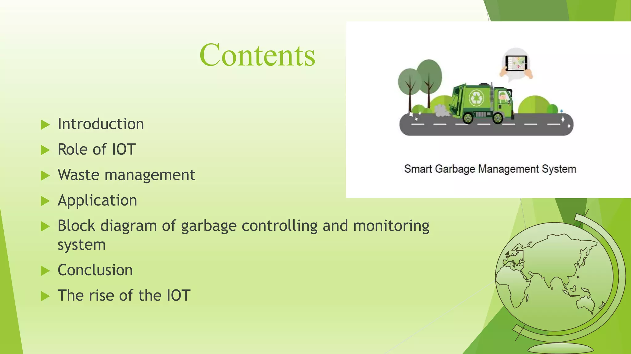 Garbage monitoring system IOT | PPTX
