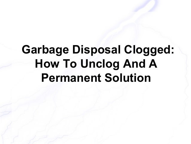 leaking garbage disposal