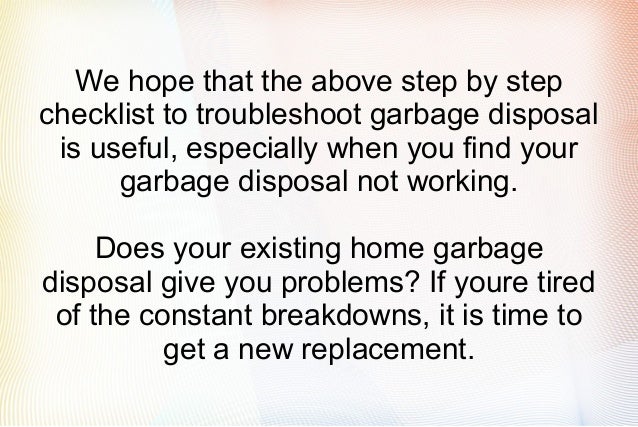 garbage disposal not working easy steps to solve your problem garbage disposal not working easy steps to solve your problem