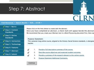 Step 7: Abstract

 