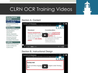 CLRN OCR Training Videos

 