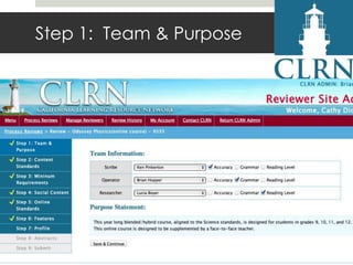 Step 1: Team & Purpose

 