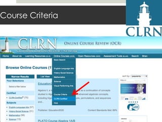 Course Criteria

 