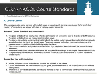 CLRN/iNACOL Course Standards

 