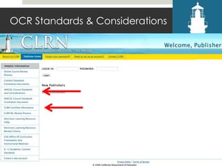 OCR Standards & Considerations

 