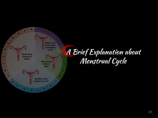 A Brief Explanation about
Menstrual Cycle
21
 
