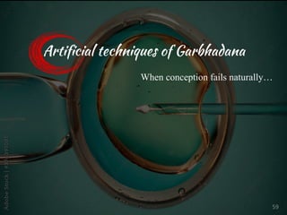 When conception fails naturally…
Artificial techniques of Garbhadana
59
 