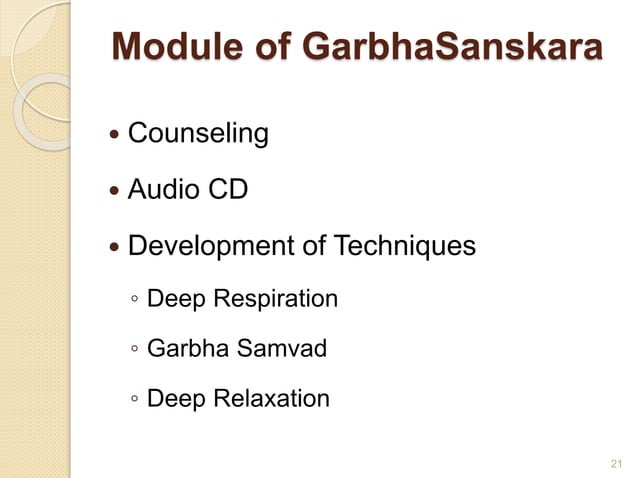 Garbh Sanskar PPT English | PPTX | Pregnancy | Reproductive Health