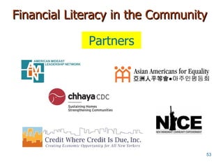 Financial Literacy in the Community Partners 