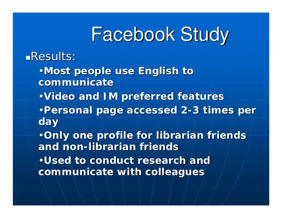 research study about facebook