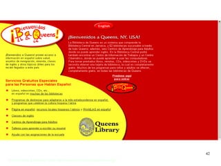 42
“Bienvenidos a Queens” web site (www.bienvenidosaqueens.org)
 