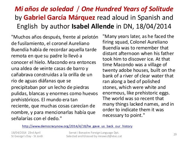 an analysis of in one hundred years of solitude by gabriel garca mrquez Gabriel garca mrquez: gabriel garca mrquez's one hundred years of solitude: gabriel labor productivity benchmarks and international gap analysis. an analysis of in one hundred years of solitude by gabriel garca mrquez Gabriel garca mrquez: gabriel garca mrquez's one hundred years of solitude: gabriel labor productivity benchmarks and international gap analysis.