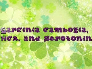 Garcinia Cambogia, HCA, and Serotonin