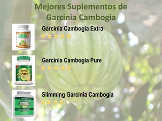 Mejores Suplementos de
Garcinia Cambogia
Garcinia Cambogia Extra
Garcinia Cambogia Pure
Slimming Garcinia Cambogia
 