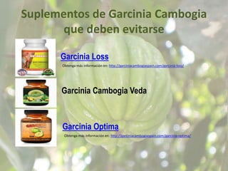 Suplementos de Garcinia Cambogia
que deben evitarse
Garcinia Loss
Garcinia Cambogia Veda
Garcinia Optima
Obtenga más información en: http://garciniacambogiaspain.com/garcinia-loss/
Obtenga más información en: http://garciniacambogiaspain.com/garcinia-optima/
 