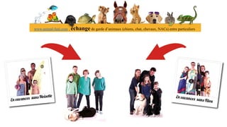 www.animal-futé.com , échange de garde d’animaux (chiens, chat, chevaux, NACs) entre particuliers
 