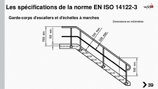 hauteur barriere de securite escalier