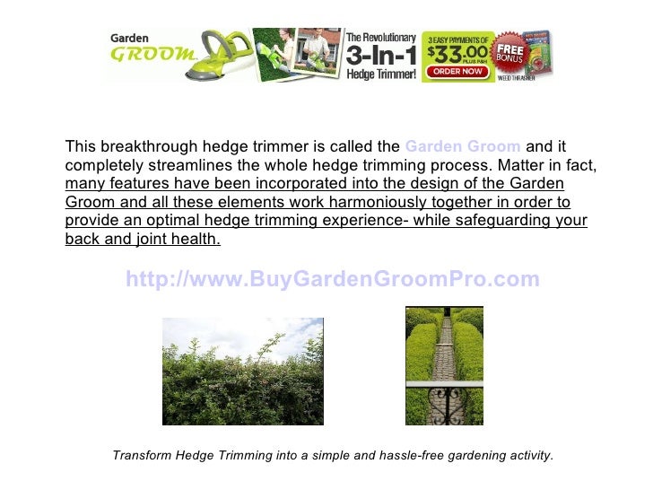 garden groom pro electric hedge trimmer