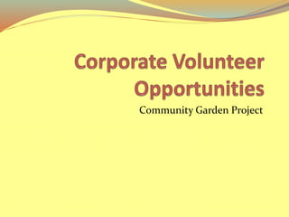 Community Garden Project
 