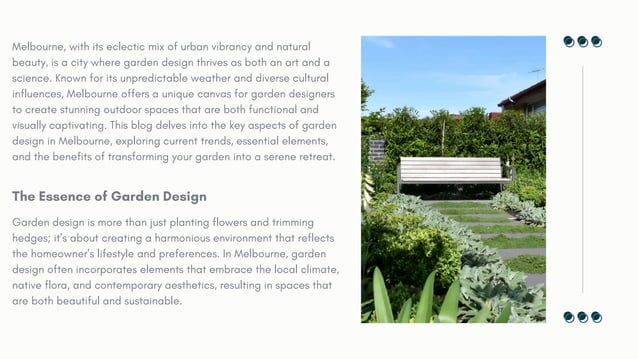 Garden Design in Melbourne Transforming Outdoor Spaces into Serene