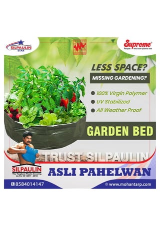 Silpaulin Garden Flower Bed