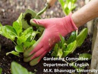 Gardening Committee
Department of English
M.K. Bhavnagar University
 