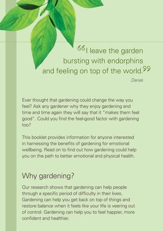 Harnessing the Mood Boosting Power of Gardening | PDF