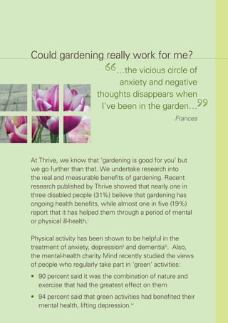 Harnessing the Mood Boosting Power of Gardening | PDF