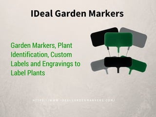 IDeal Garden Markers for Your Garden Plants