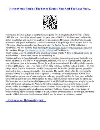 Garden Of Earthly Delights | PDF