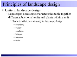 Landscape Design Example Unity Garden principals of landscapimg | PPT
