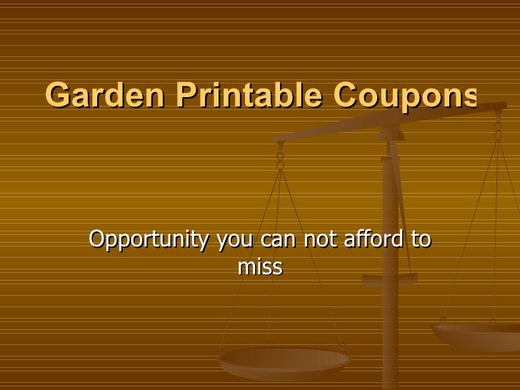 Garden Printable Coupons