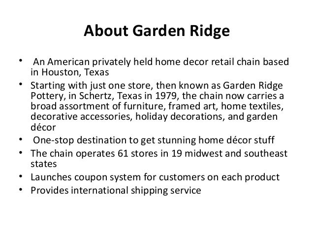 Garden Ridge Coupons