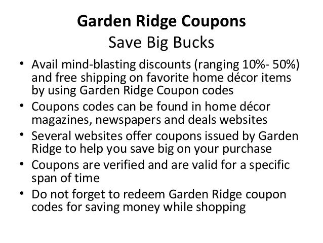 Garden Ridge Coupons