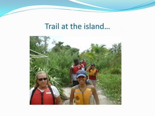 Trail at the island…
 