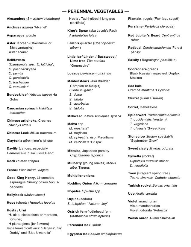 PoSH Plant List 2016