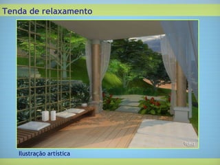 Ilustração artística  Tenda de relaxamento 