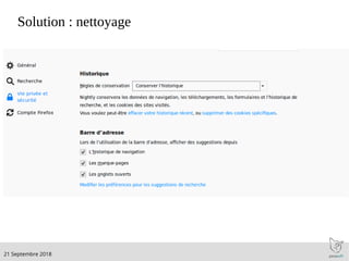 .21 Septembre 2018
Solution : nettoyage
 